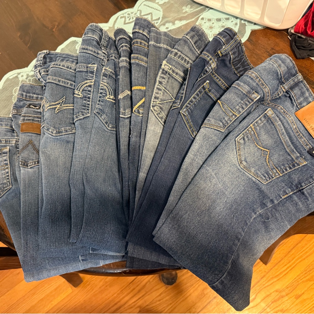 Girls Jeans bundle size 8 ARIAT WRANGLER LUCKY BRAND